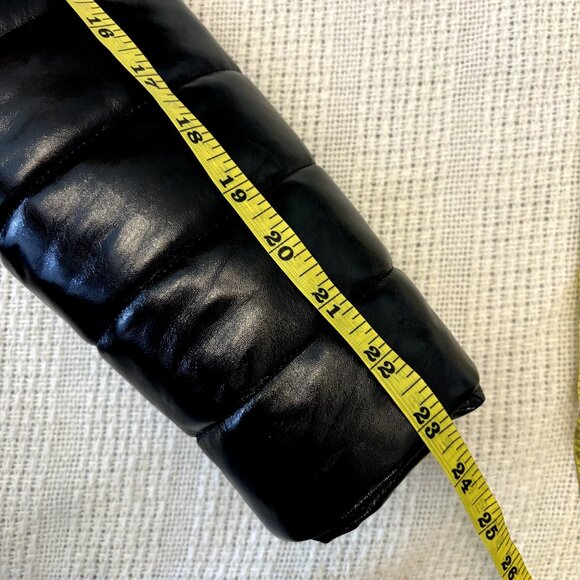 Women's Faux Leather Style Jacket NWOT Size M / S US Black Made in Italy - Picture 12 of 12